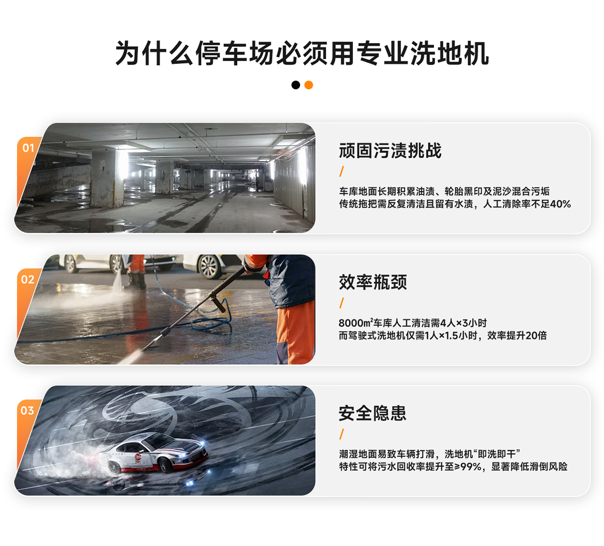 为什么停车场必须用专业洗地机